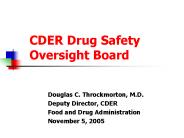 CDER Drug Safety Oversight Board