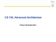CS 136, Advanced Architecture PowerPoint PPT Presentation