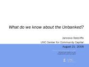What do we know about the Unbanked