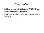 Evaporation