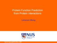 Protein Function Prediction from Protein Interactions