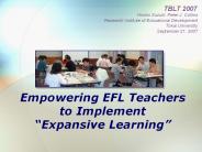 Empowering EFL Teachers to Implement 