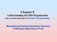 Chapter 8 Understanding the MIS Organization plus an introduction to Extreme Programming PowerPoint PPT Presentation