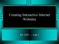 Creating Interactive Internet Websites PowerPoint PPT Presentation