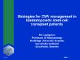 Strategies for CMV management in haematopoietic stemcell transplant patients PowerPoint PPT Presentation