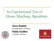 An Experimental Test of House Matching Algorithms