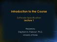 Introduction to the Course Software Specification Lecture 1 PowerPoint PPT Presentation