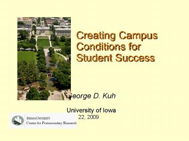 Creating Campus Conditions for Student Success