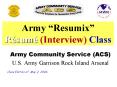 Army Resumix Rsum Interview Class PowerPoint PPT Presentation