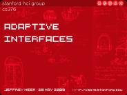 CS376 Adaptive Interfaces