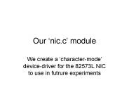 Our nic.c module