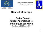 Conseil Europen pour les Langues European Language Council