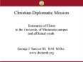 Christian Diplomatic Mission PowerPoint PPT Presentation