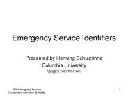 Emergency Service Identifiers