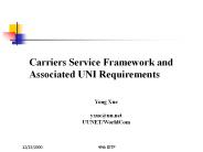 Carrier Requirements