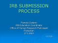 IRB SUBMISSION PROCESS PowerPoint PPT Presentation