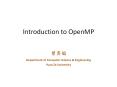 Introduction to OpenMP PowerPoint PPT Presentation