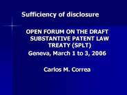 Sufficiency of disclosure