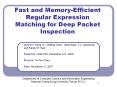 Fast and Memory-Efficient Regular Expression Matching for Deep Packet Inspection PowerPoint PPT Presentation
