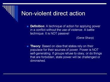 Nonviolent direct action