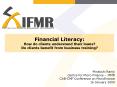 Financial Literacy: How do clients understand their loans Do clients benefit from business training PowerPoint PPT Presentation