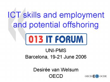 ICT skills and employment and potential offshoring