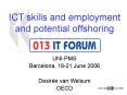 ICT skills and employment and potential offshoring PowerPoint PPT Presentation