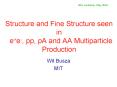 Structure and Fine Structure seen in e e, pp, pA and AA Multiparticle Production PowerPoint PPT Presentation