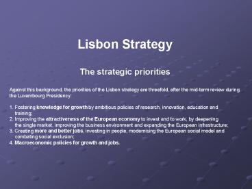 Lisbon Strategy