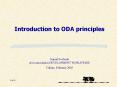 Introduction to ODA principles PowerPoint PPT Presentation