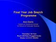 Final Year Job Search Programme Ann Doris Careers PowerPoint PPT Presentation