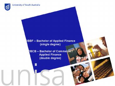 DBBF Bachelor of Applied Finance single degree