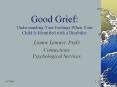 Good Grief: Understanding Your Feelings When Your Child Is Identified with a Disability PowerPoint PPT Presentation
