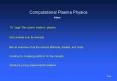 Computational Plasma Physics PowerPoint PPT Presentation