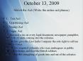 October 13, 2009 PowerPoint PPT Presentation