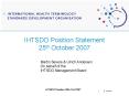 IHTSDO Position Statement 25th October 2007 PowerPoint PPT Presentation