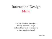 Interaction Design Menu