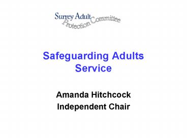 Safeguarding Adults Service
