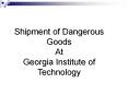 Shipment of Dangerous Goods PowerPoint PPT Presentation