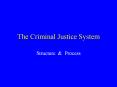 The Criminal Justice System PowerPoint PPT Presentation
