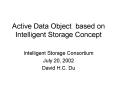 Active Data Object based on Intelligent Storage Concept PowerPoint PPT Presentation