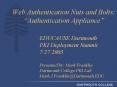 Web Authentication Nuts and Bolts: Authentication Appliance PowerPoint PPT Presentation