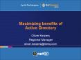 Maximizing benefits of Active Directory PowerPoint PPT Presentation