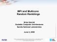 MPI and Multicore: Random Ramblings PowerPoint PPT Presentation