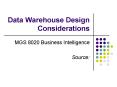 Data Warehouse Design Considerations PowerPoint PPT Presentation