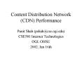 Content Distribution Network CDN Performance PowerPoint PPT Presentation