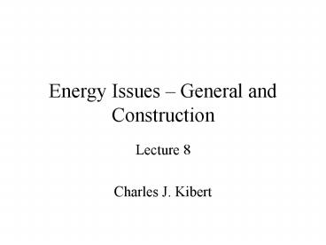 Energy Issues 