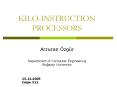 KILOINSTRUCTION PROCESSORS PowerPoint PPT Presentation