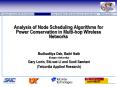 Analysis of Node Scheduling Algorithms for Power Conservation in Multihop Wireless Networks PowerPoint PPT Presentation