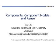 Components, Component Models and Reuse